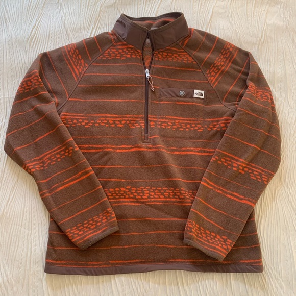The North Face Brown Quarter Zip Fleece sweatshirt, size medium - Picture 1 of 5